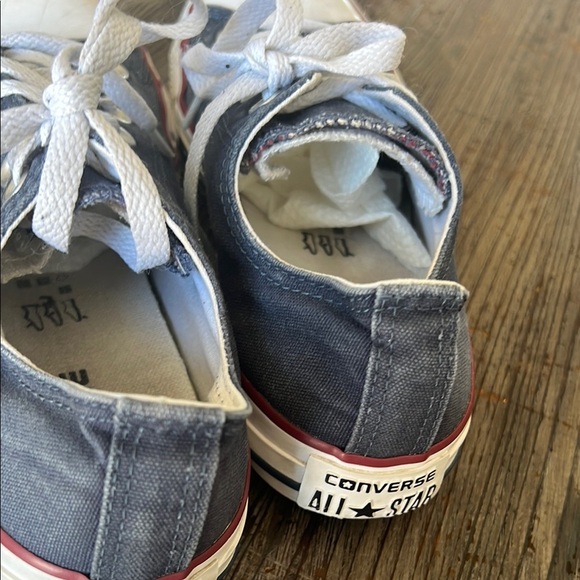 Converse Blue Canvas Sneakers with White Laces - Picture 6 of 11